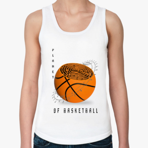 Женская майка с принтом Планета баскетбола