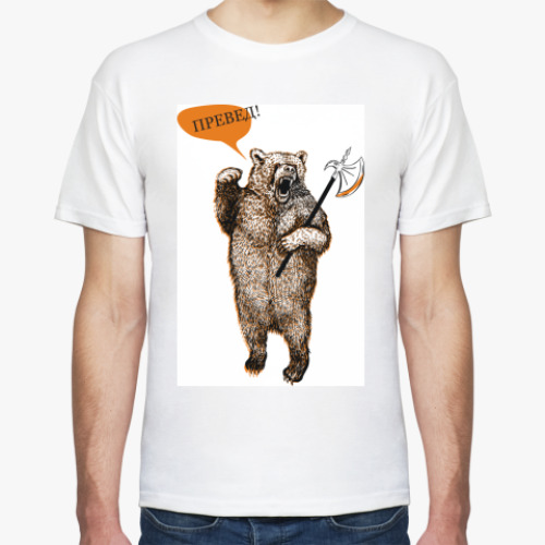 Футболка с принтом  Ярославский Мишка