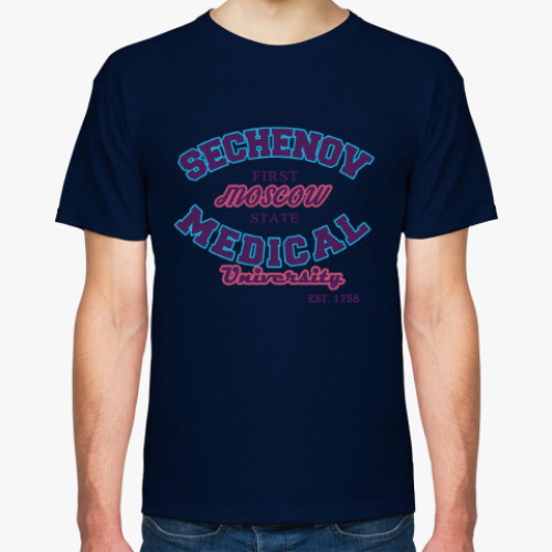 Футболка с принтом Первый мед Сеченова