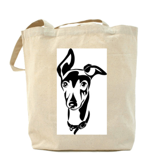 Сумка шоппер с принтом собака