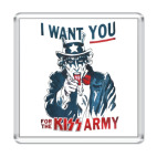 Магнит 6.5 x 6.5 см Kiss