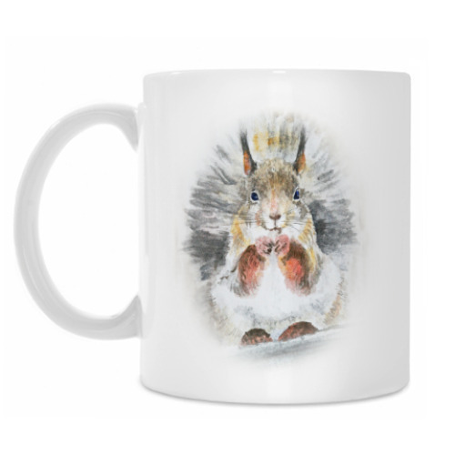 Кружка с принтом Белочка