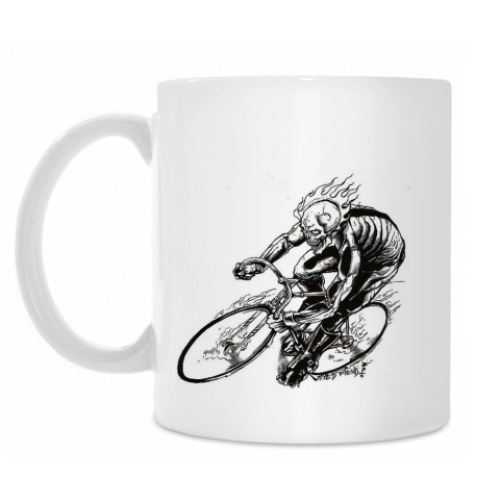 Кружка с принтом Fixed gear demon