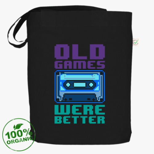 Сумка шоппер с принтом Oldschool games were better