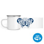 Кружка металлическая белая (круговая запечатка)