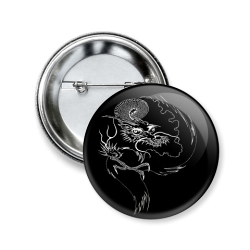 Значок 50мм с принтом Dragon