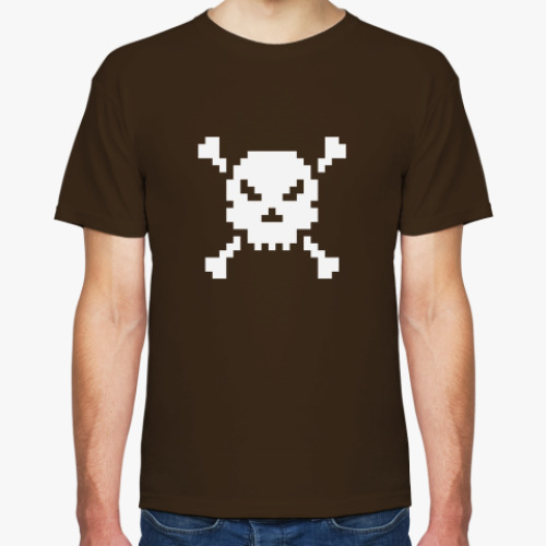 Футболка с принтом Pixel Scull