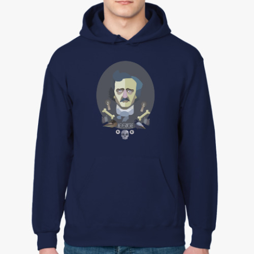 Толстовка худи с принтом Nevermore