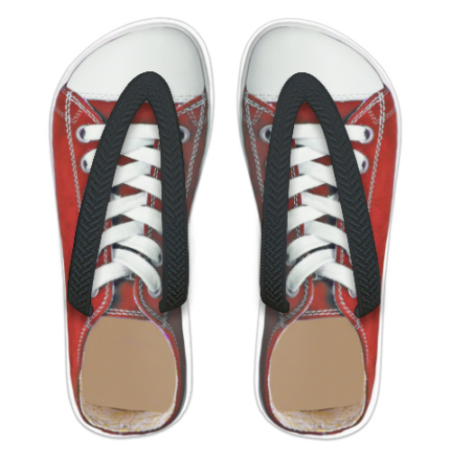 Шлепанцы (сланцы) с принтом  'Кеды'