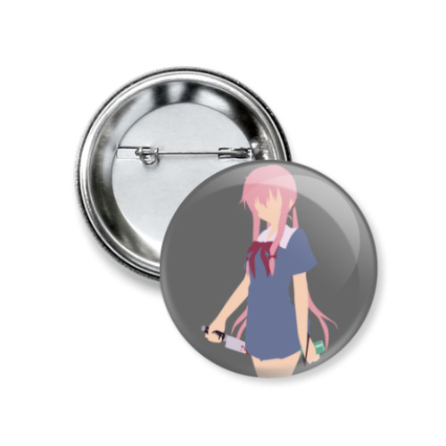 Значок 37мм с принтом Юно Гасай Mirai Nikki The Future Diary
