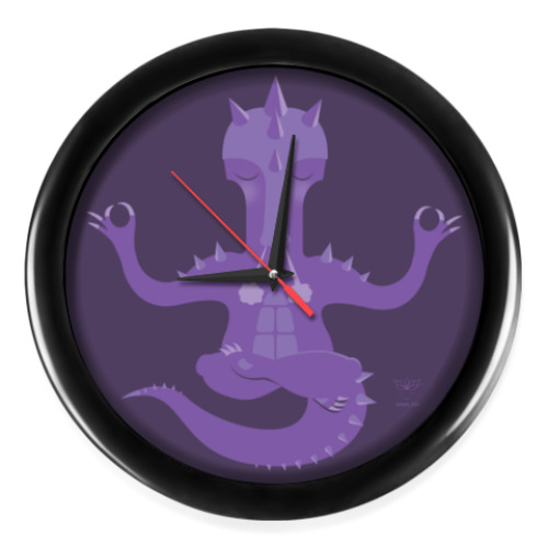 Настенные часы с принтом Animal Zen: D is for Dragon