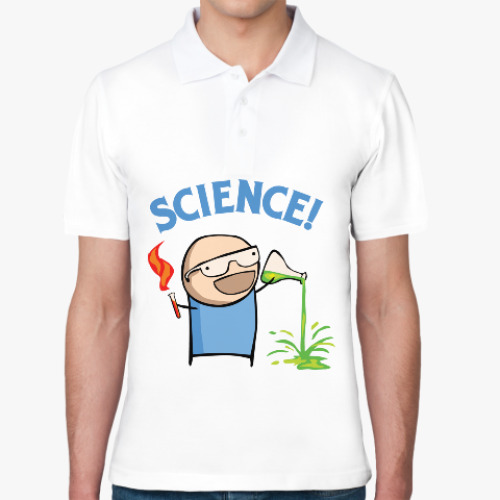 Рубашка поло с принтом Science! Ботан