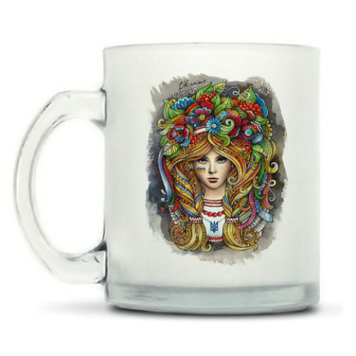 Кружка матовая с принтом Украинка