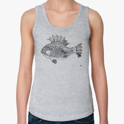 Женская майка с принтом Punk Fish