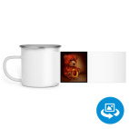 Кружка металлическая белая (круговая запечатка)