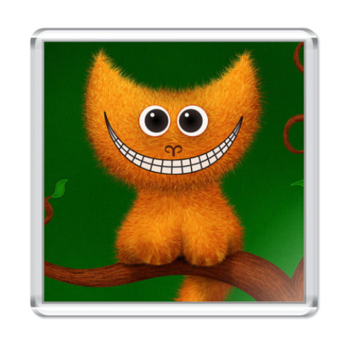 Магнит с принтом  Чеширский кот