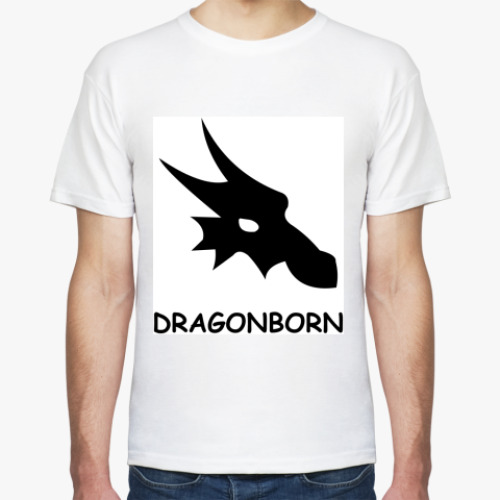 Футболка с принтом  дракон