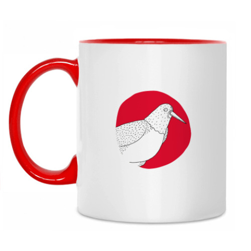 Кружка с принтом Принт с птицей-палачем