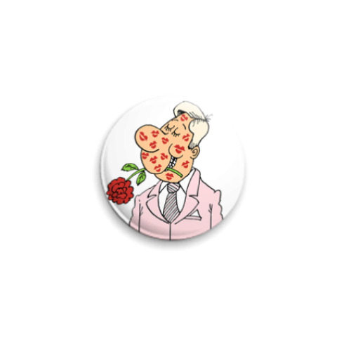 Значок 25мм с принтом  kiss