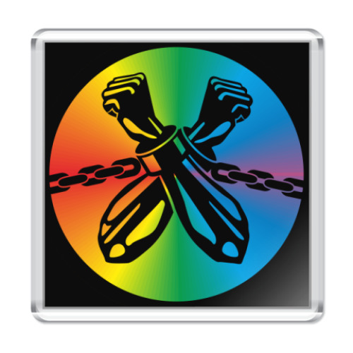 Магнит с принтом SAY NO OUTRAGE