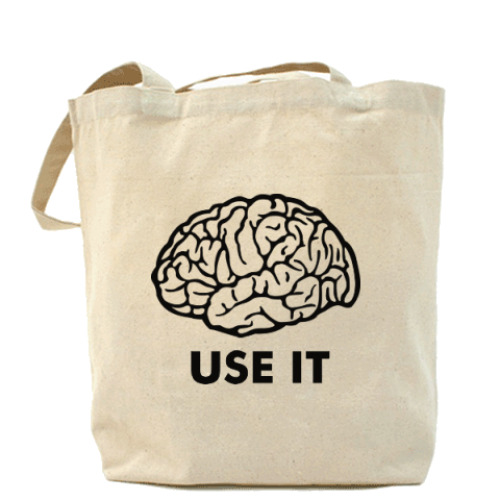 Сумка шоппер с принтом Мозг