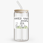 Банка с бамбуковой крышкой