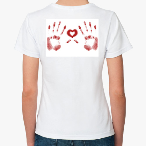 Классическая футболка с принтом Молодожены