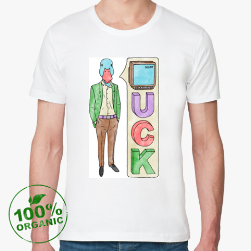 Футболка из органик-хлопка с принтом TvFuckDuck