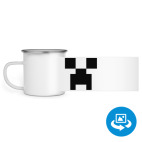 Кружка металлическая белая (круговая запечатка)