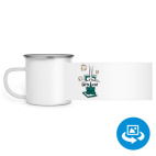 Кружка металлическая белая (круговая запечатка)