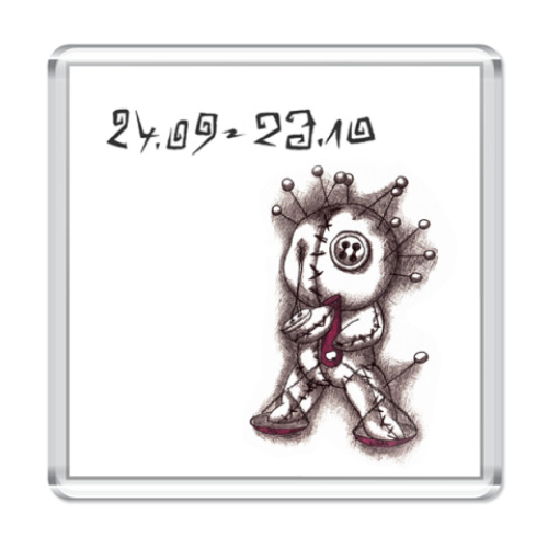 Магнит с принтом весы