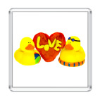 Магнит 6.5 x 6.5 см Любовь притягивает