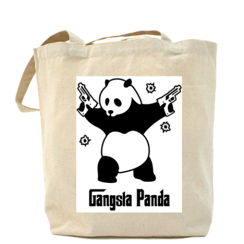 Сумка шоппер с принтом  Gangsta panda