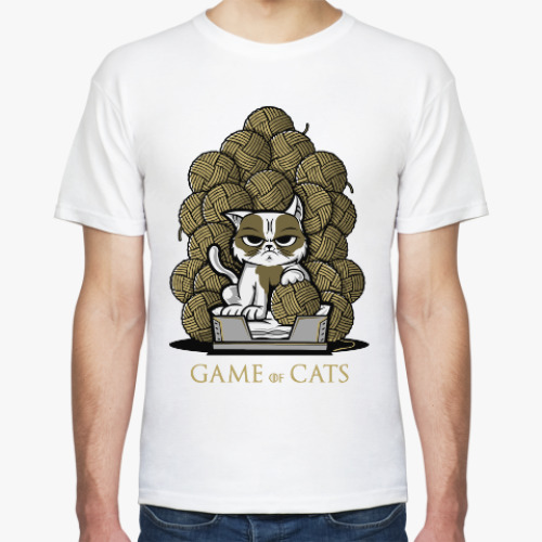 Футболка с принтом Грустный котик