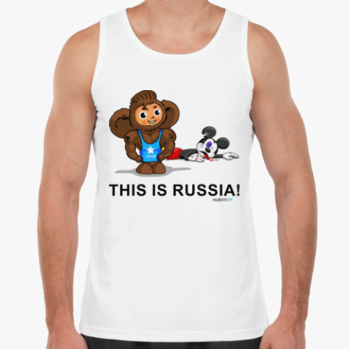 Майка с принтом this is russia