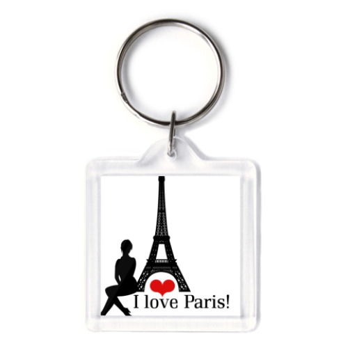 Брелок с принтом  Я люблю Париж