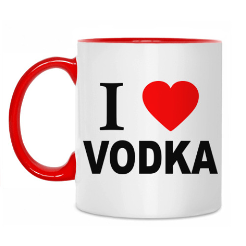 Кружка с принтом i love vodka