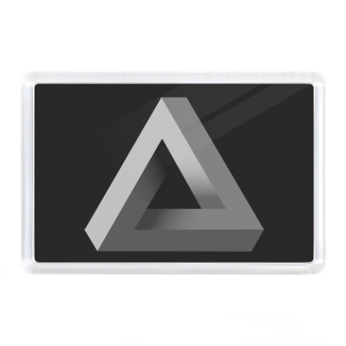 Магнит с принтом Невозможный Треугольник 3D