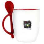 Кружка с ложкой куб