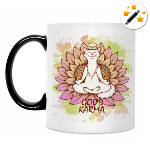 Кружка-хамелеон с принтом Хорошая карма
