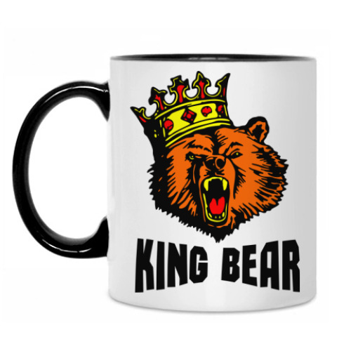 Кружка с принтом king bear