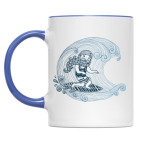 Двухцветная кружка Бородатый серфер