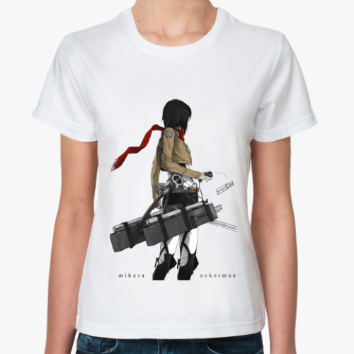 Классическая футболка с принтом Attack of Titan