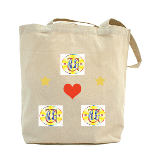 Сумка шоппер с принтом Колобки