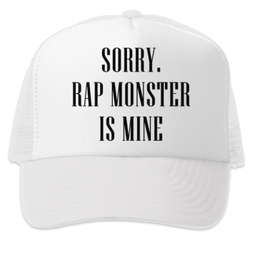 Кепка-тракер с принтом Sorry. Rap Monster is mine