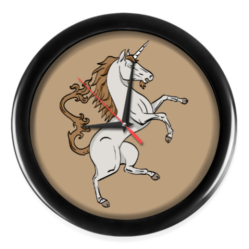 Настенные часы с принтом Единорог