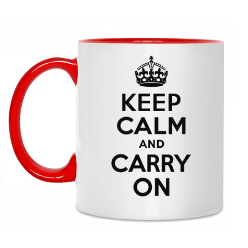 Кружка с принтом Keep calm and carry on