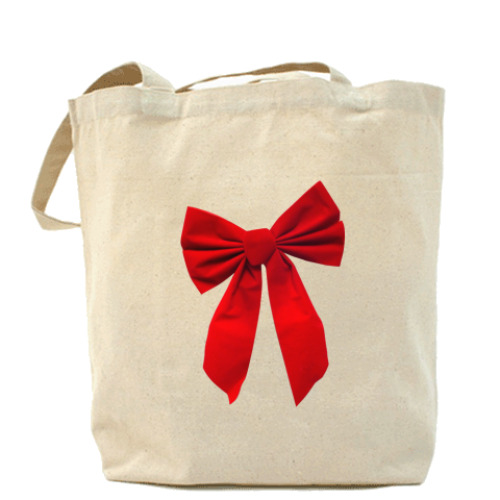 Сумка шоппер с принтом Бантик