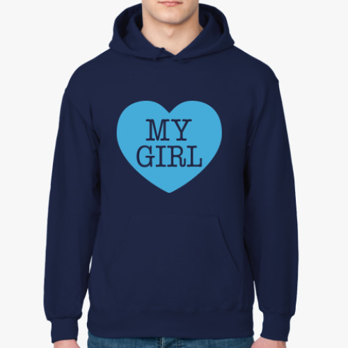 Толстовка худи с принтом i love my girl