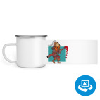 Кружка металлическая белая (круговая запечатка)